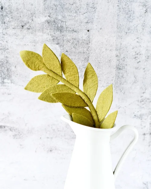 FELT ASH LEAF - GREEN