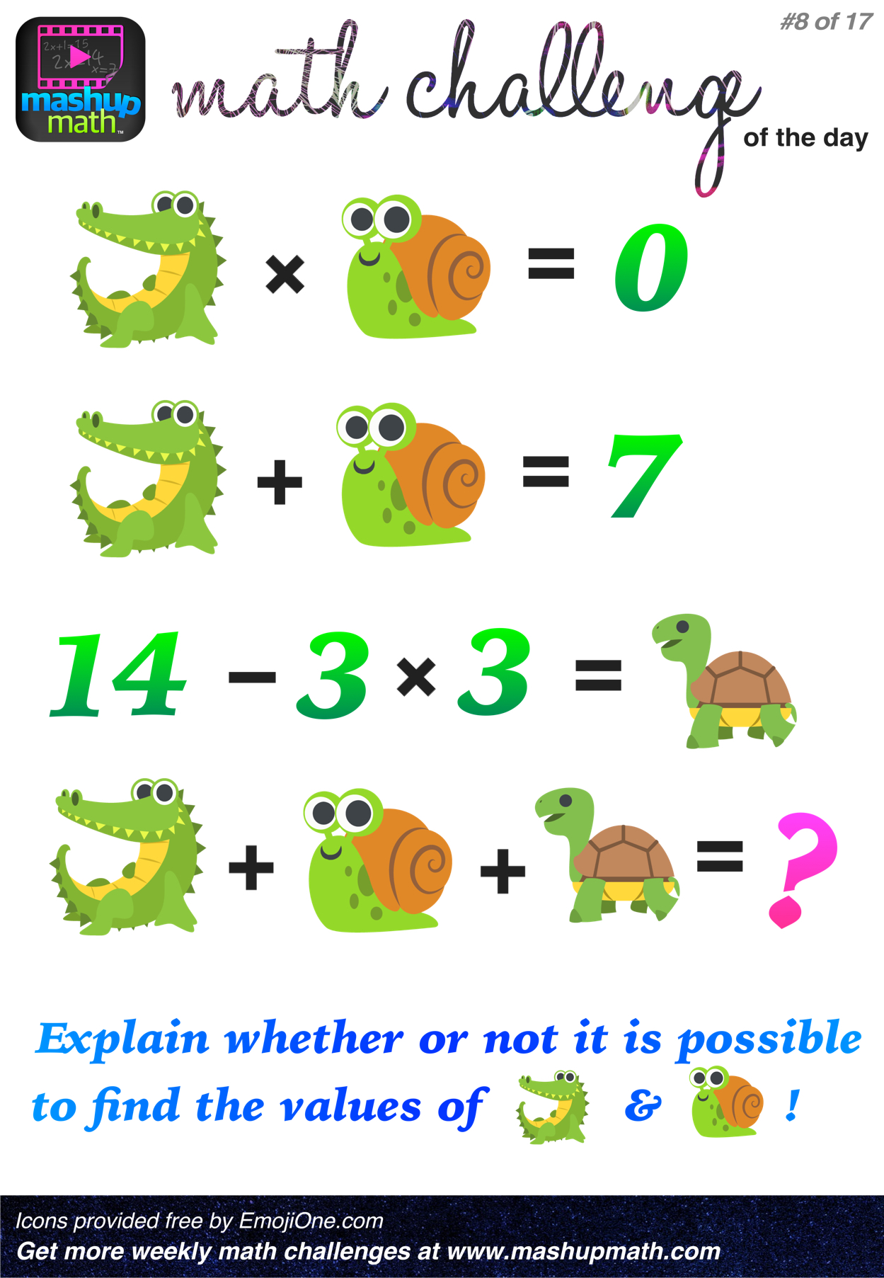 Emoji Math Puzzle Flower S Riddle Math Riddles Youtube
