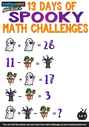 Halloween Math: 13 Days of Spooky Math Challenges for Grades 1-8 ...