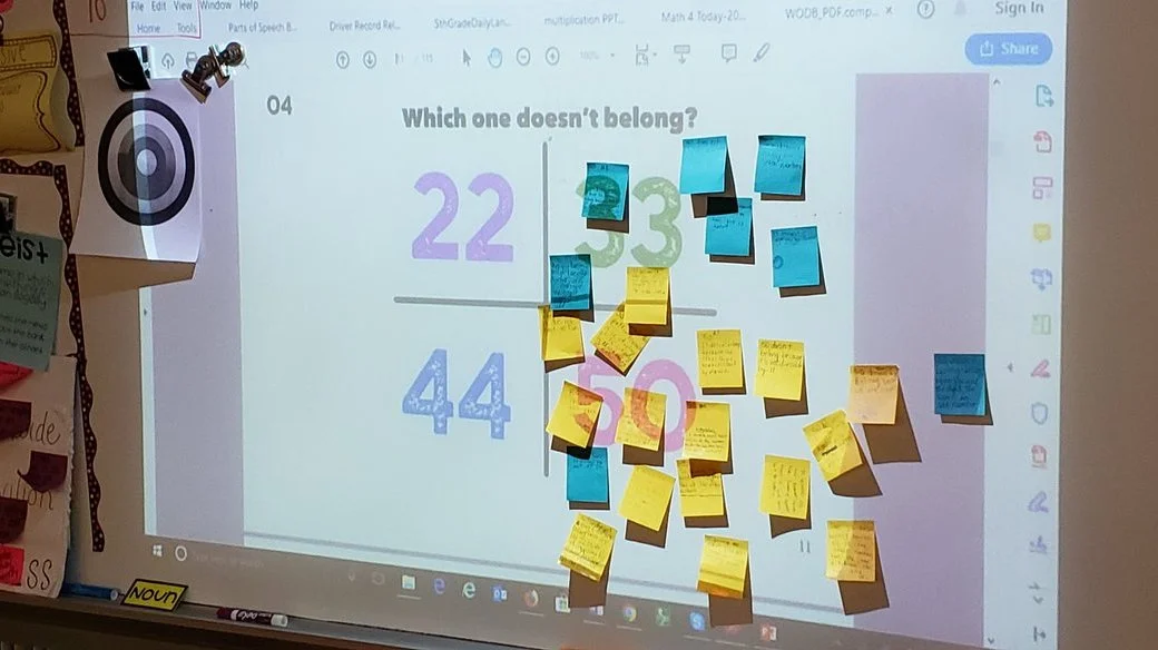Using post-it notes is a great strategy for assessing student thinking, especially when using WODB as an exit ticket.