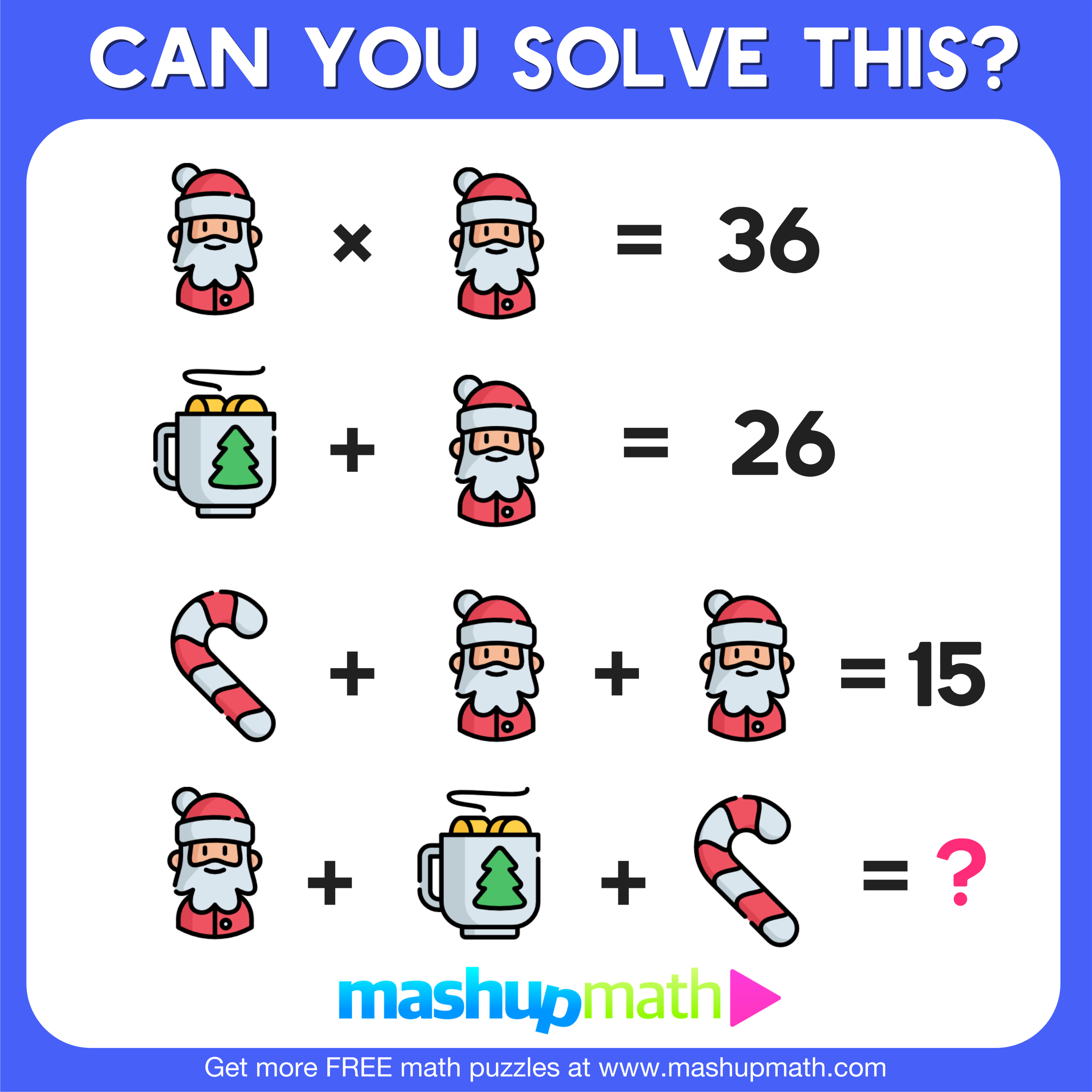 christmas problem solving maths