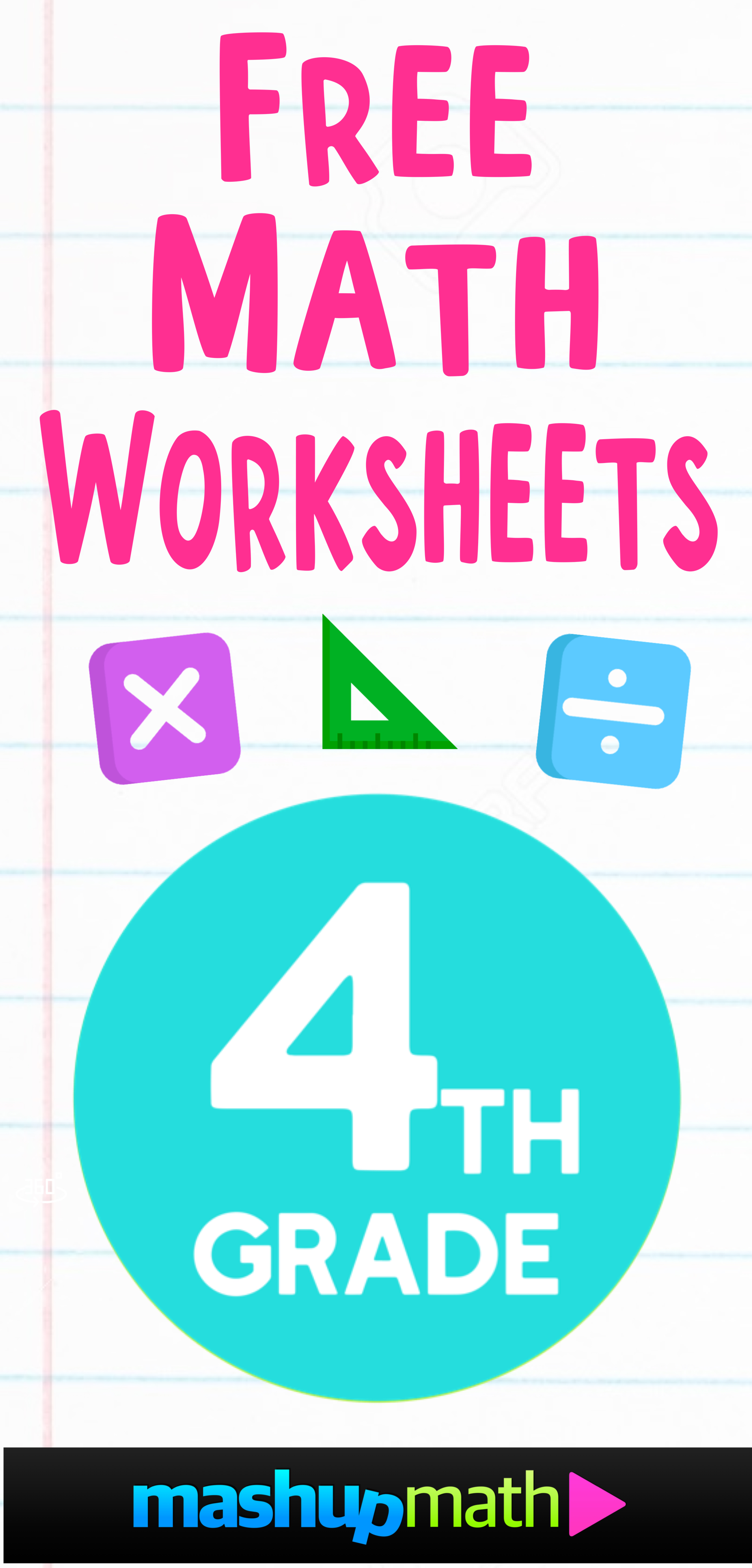 free 4th grade math worksheets mashup math