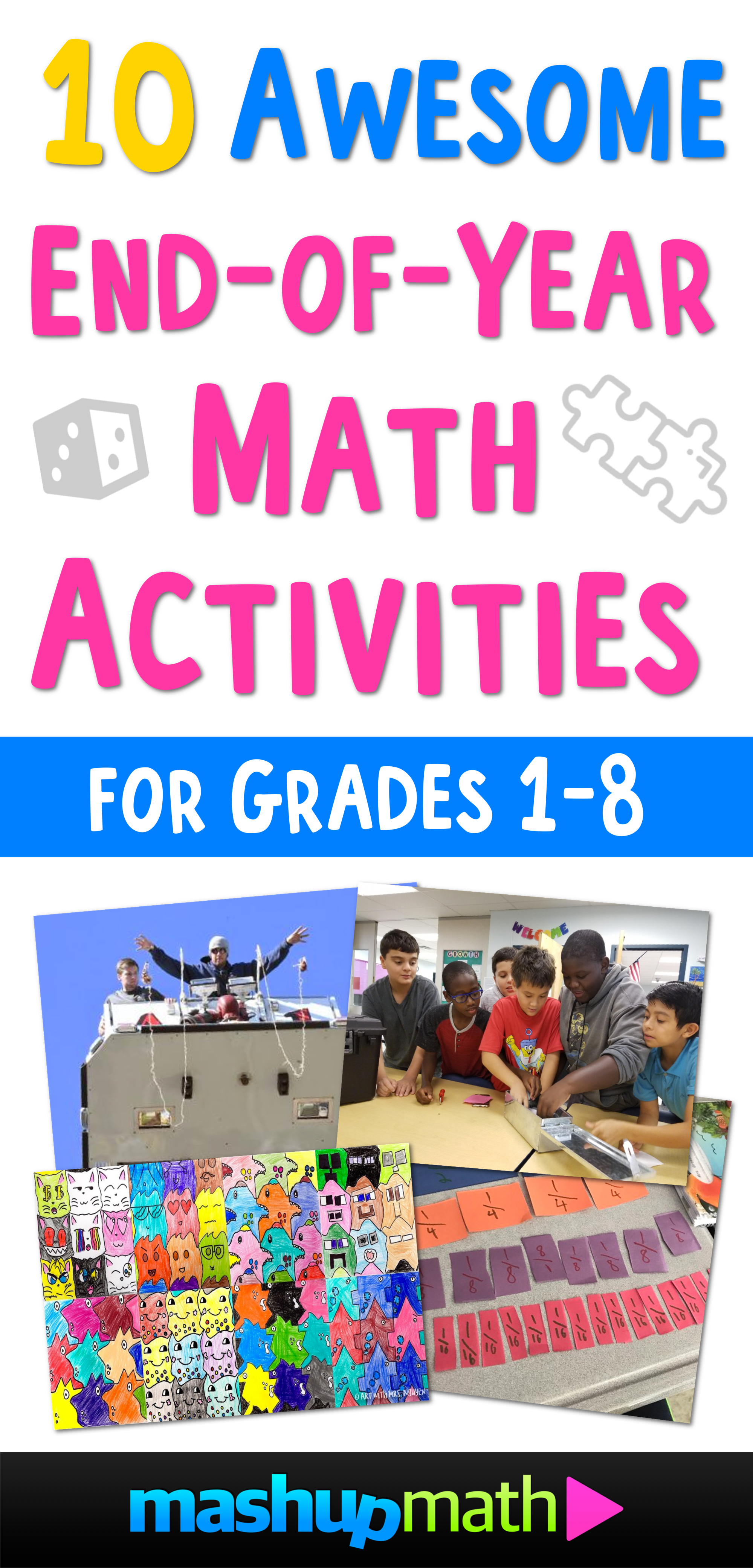 Fun End of the Year Activities - Math Games for 3rd Grade - Summer