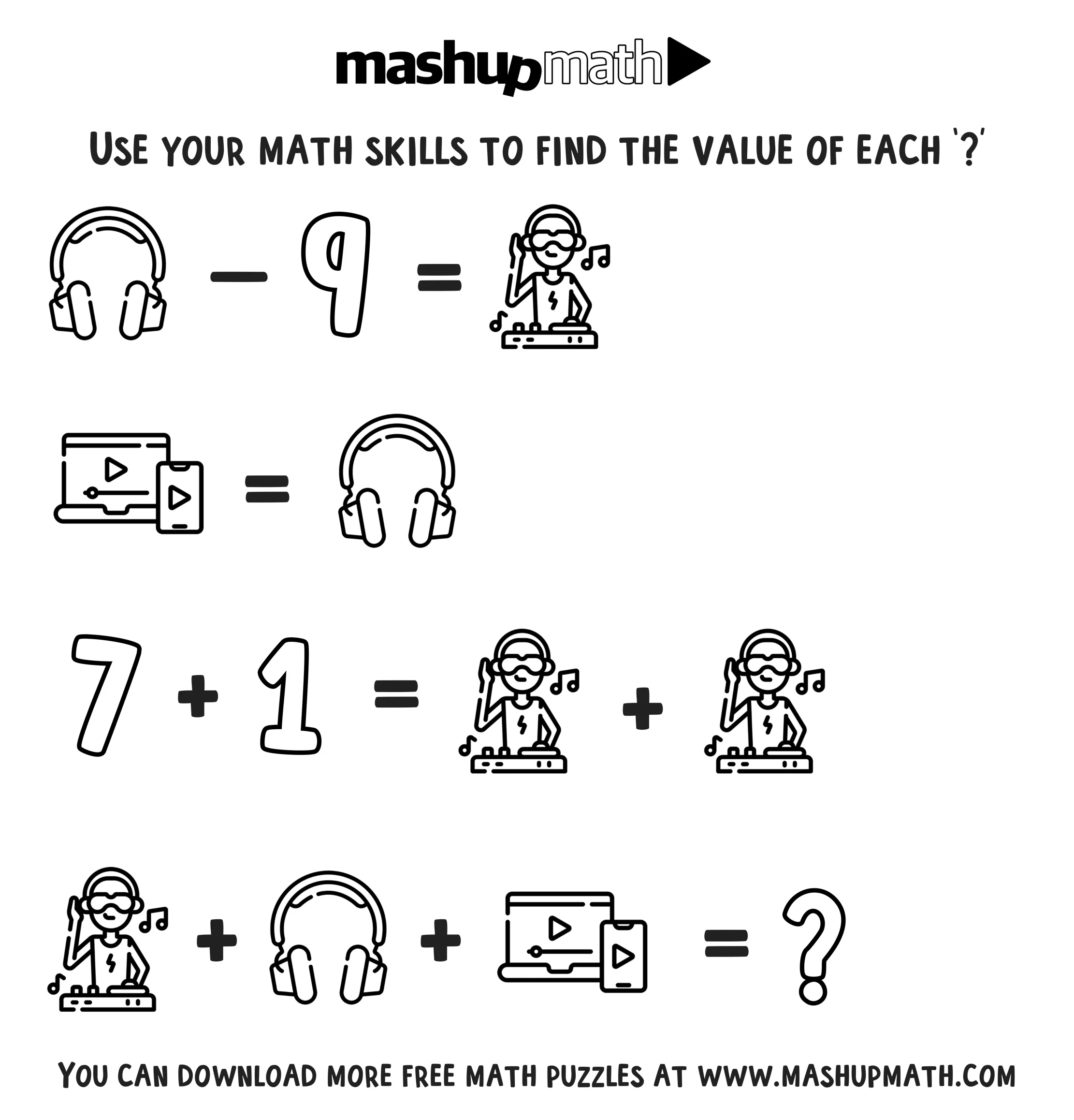 Free Math Coloring Worksheets for Grades 1-8 — Mashup Math