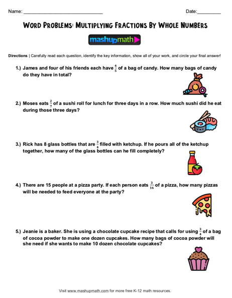 4th grade math word problems free worksheets with answers