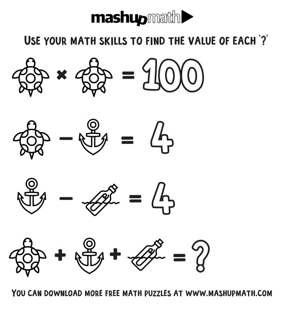 Free Math Coloring Worksheets For 3Rd And 4Th Grade — Mashup Math