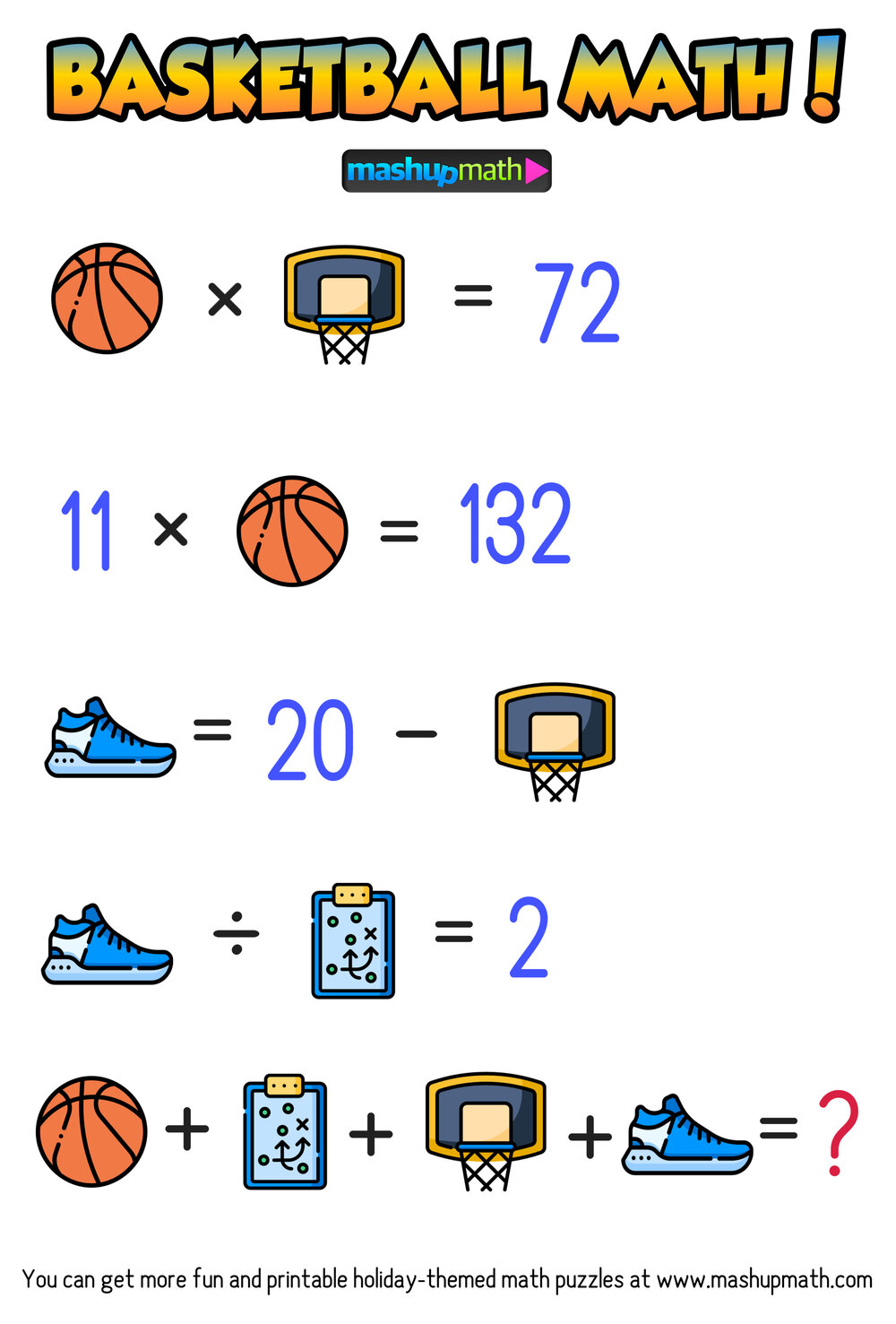Are Your Kids Ready for These Basketball Math Puzzles? — Mashup Math