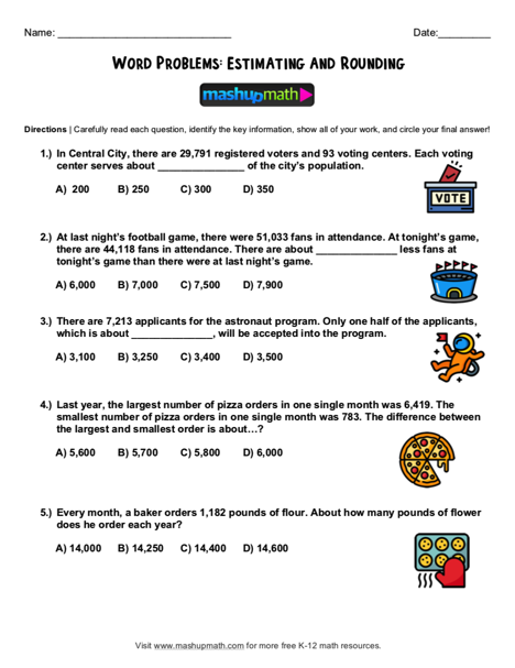 math problem solving questions year 5