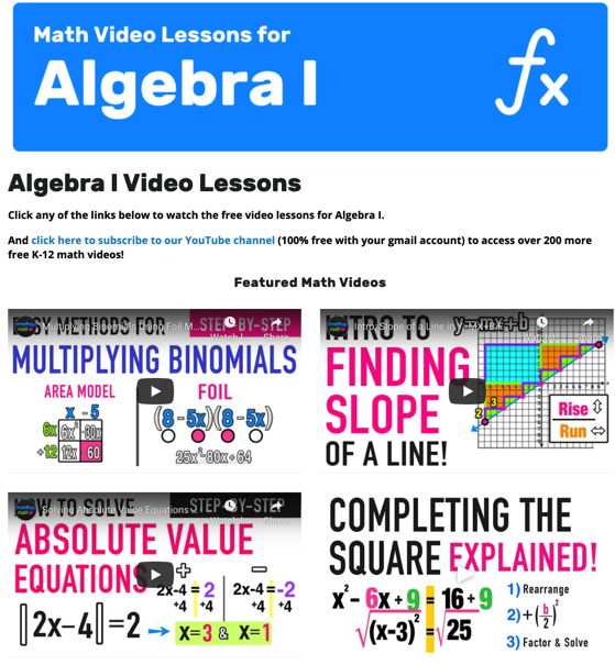 Free 6th Grade Algebra Resources — Mashup Math