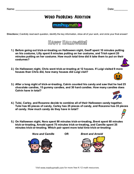 3rd Grade Math Word Problems: Free Worksheets with Answers — Mashup Math