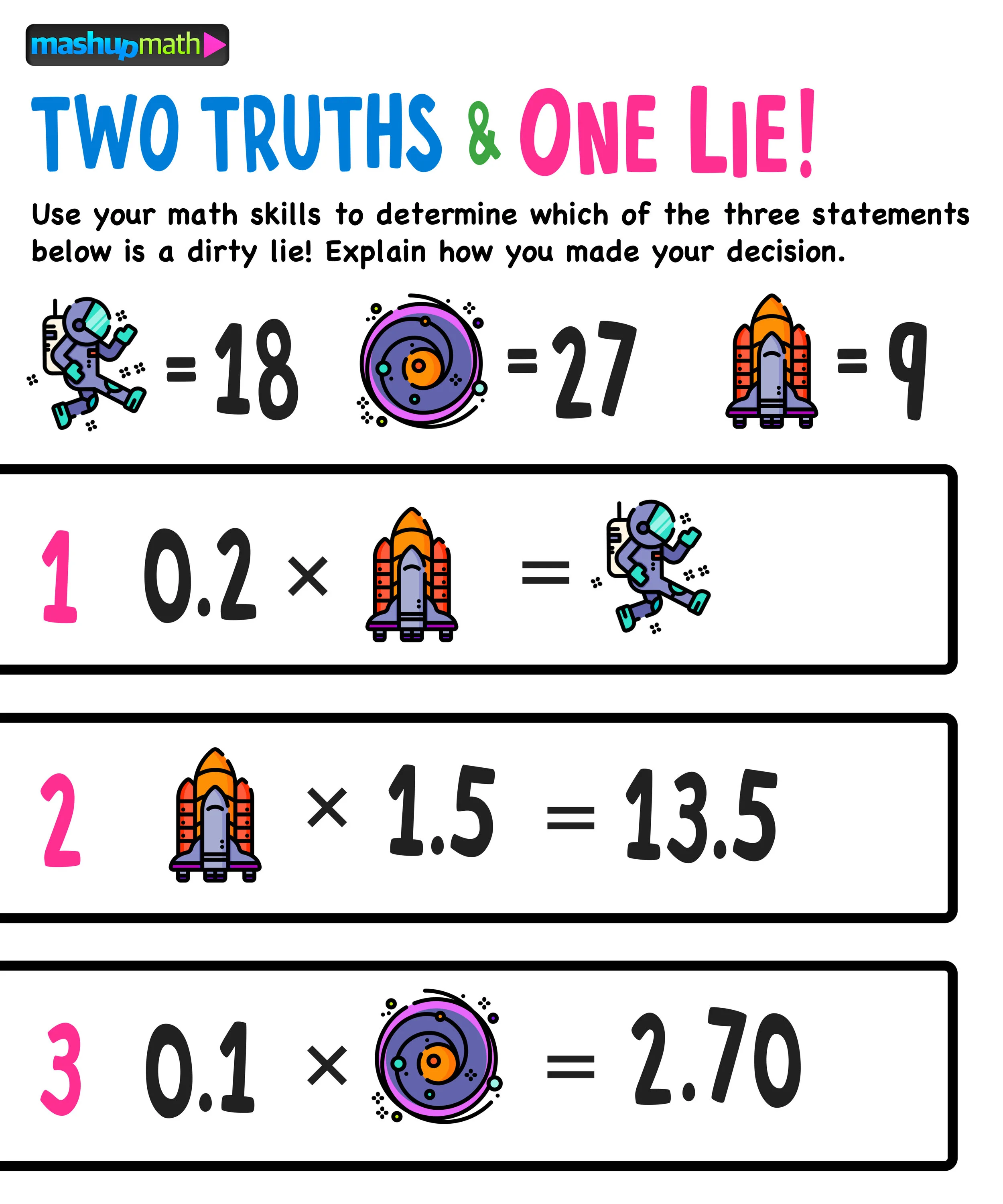 free math activities to celebrate space exploration day mashup math