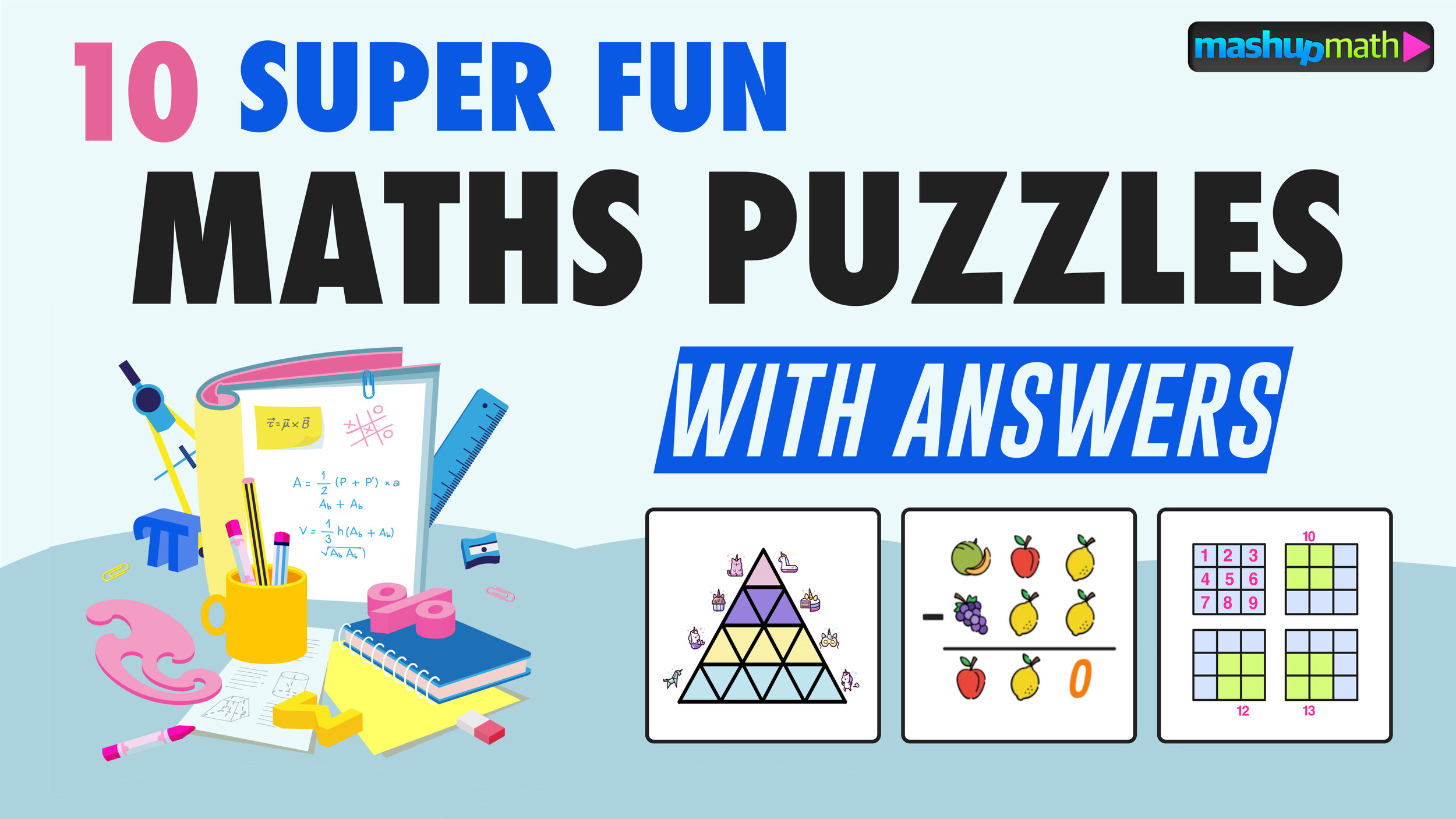 10 Free Maths Puzzles With Answers For Ages 12+ — Mashup Math