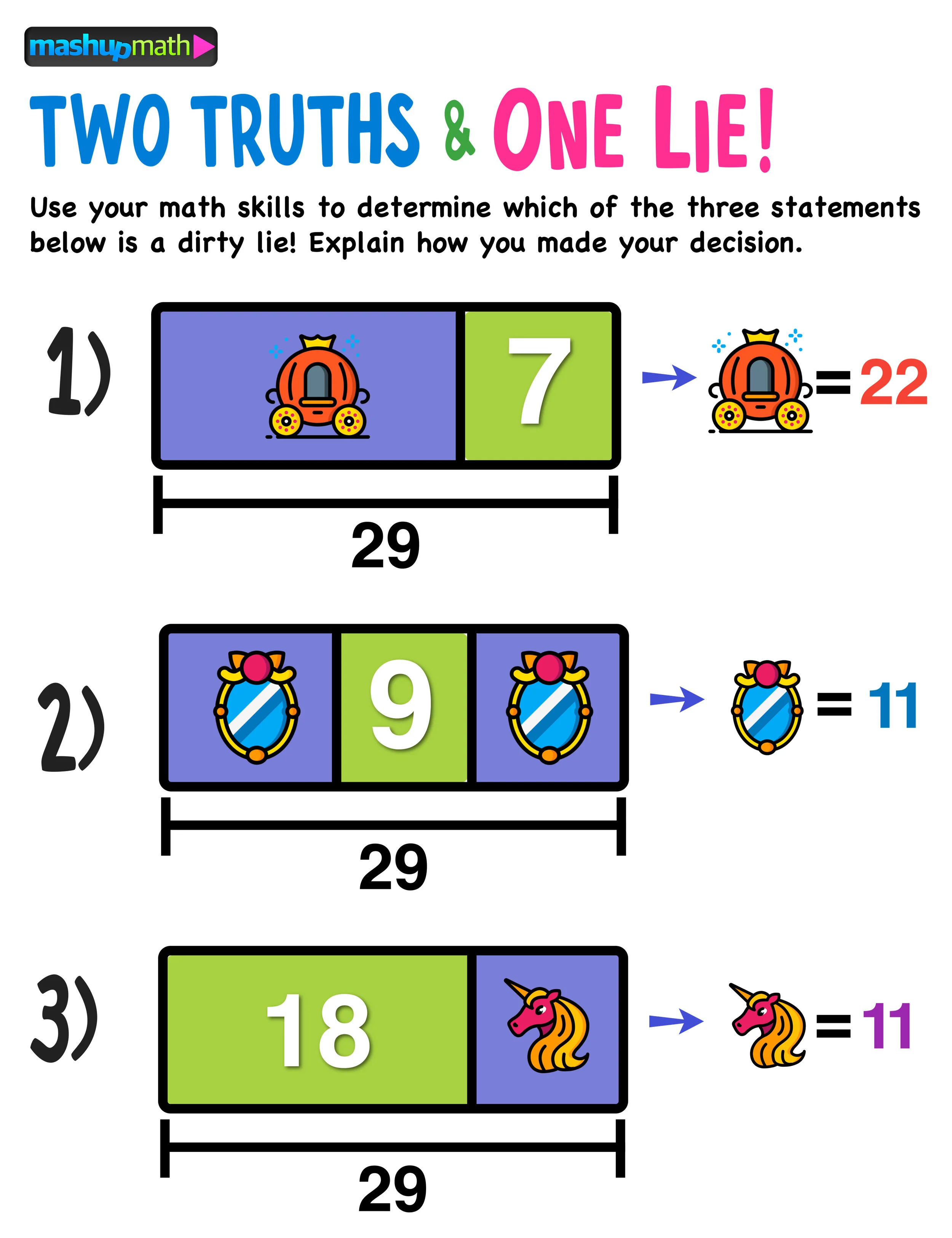 Free Fairy Tale Math Activities For Grades 3 8 Mashup Math