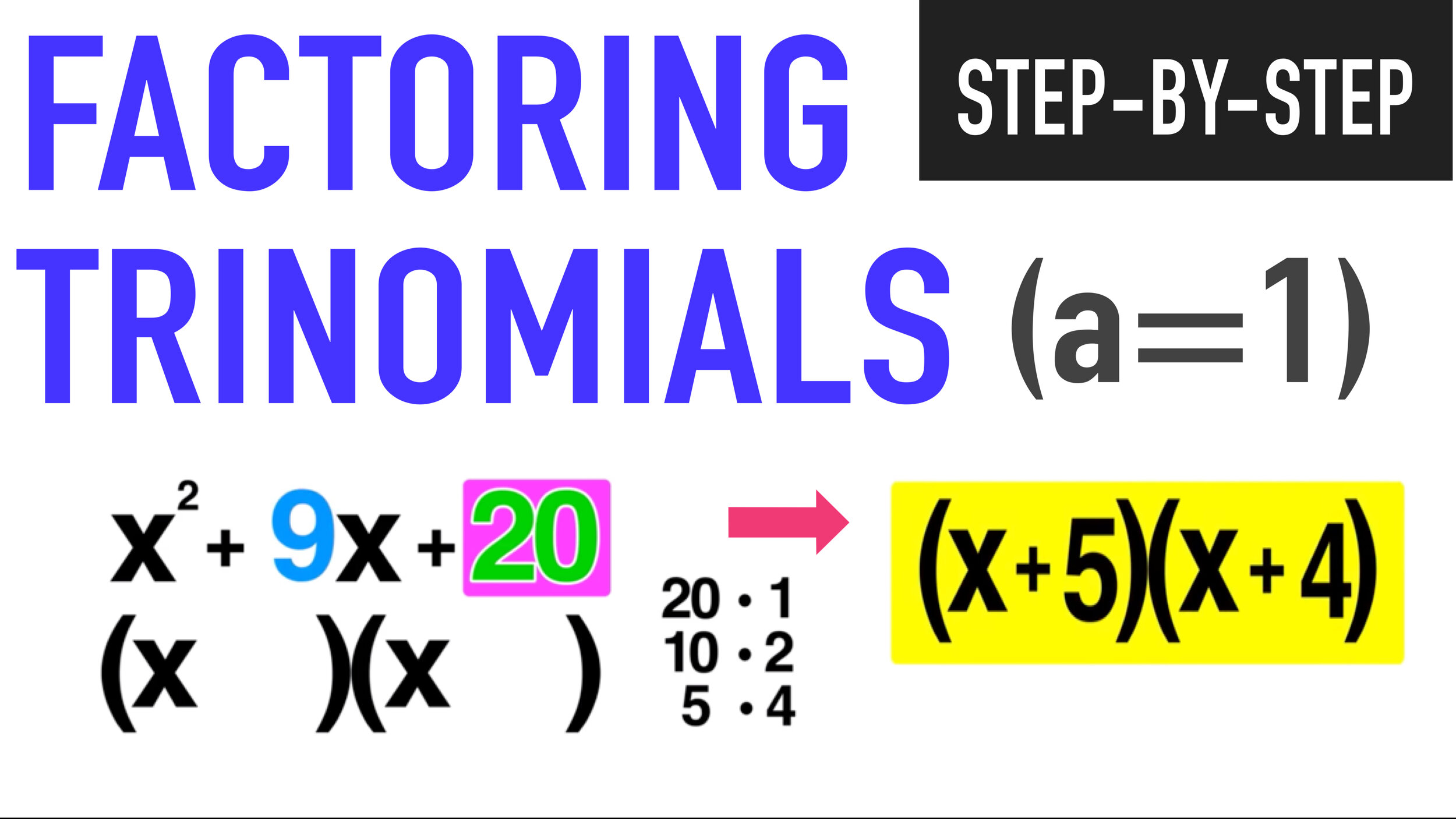 How to Factor a Trinomial in 3 Easy Steps