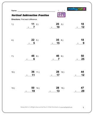 grade 1 maths homework