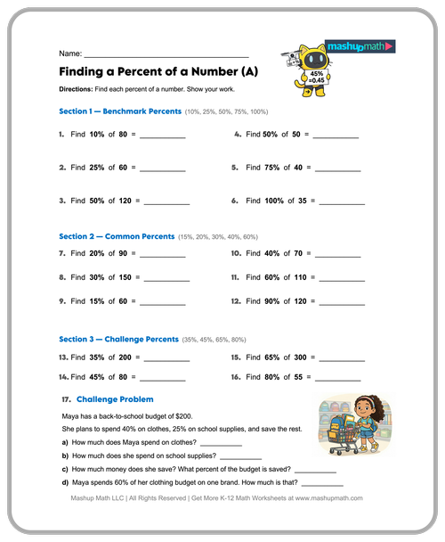 Free 6th Grade Math Worksheets—Printable w/ Answers — Mashup Math