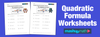 Free Quadratic Formula Worksheets—Printable with Answers — Mashup Math