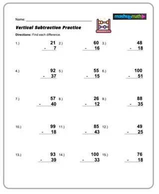 Free 4th Grade Math Worksheets—Printable — Mashup Math