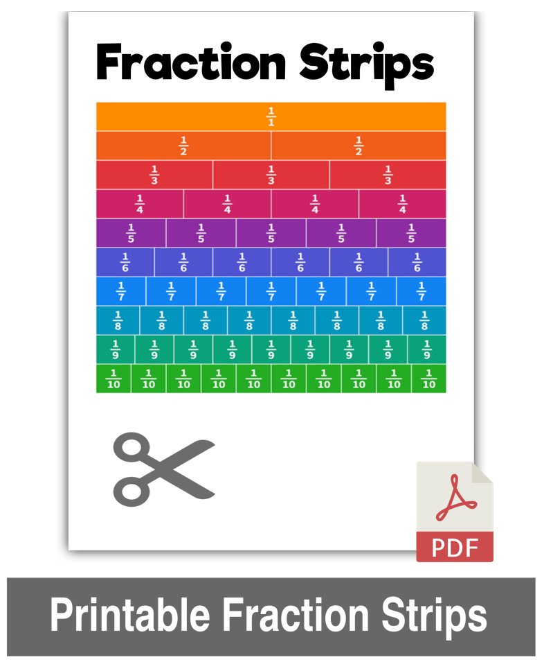 Fraction Strips Printable Activity For Students Mashup Math