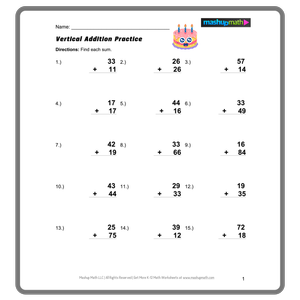 Free Addition Worksheets—Printable with Answers — Mashup Math