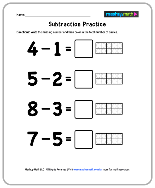 Free 1st Grade Math Worksheets Printable w/ Answers Mashup Math