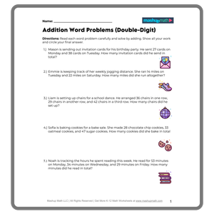 3rd Grade Word Problems—Free PDF Worksheets — Mashup Math