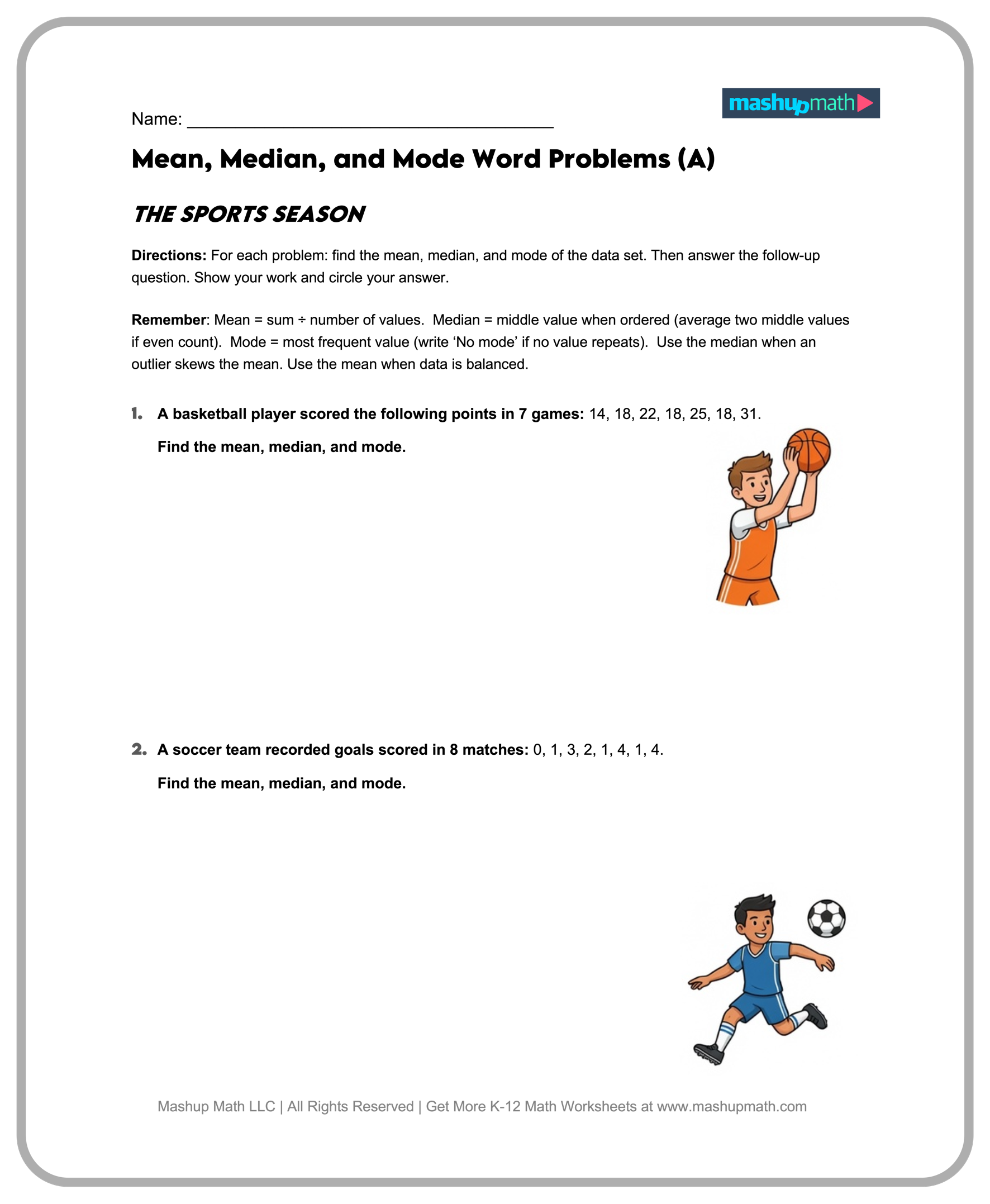 Free 6th Grade Math Worksheets—Printable w/ Answers — Mashup Math