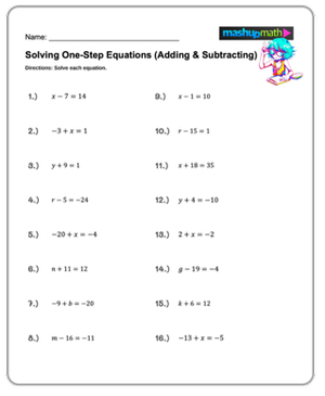 Free 7th Grade Math Worksheets—Printable w/ Answers — Mashup Math