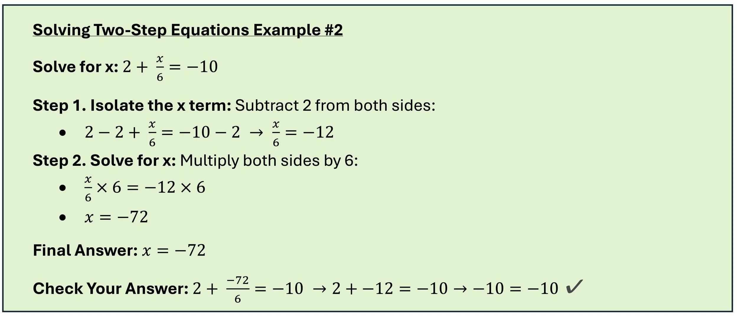 Free Two Step Equations Worksheets — Mashup Math