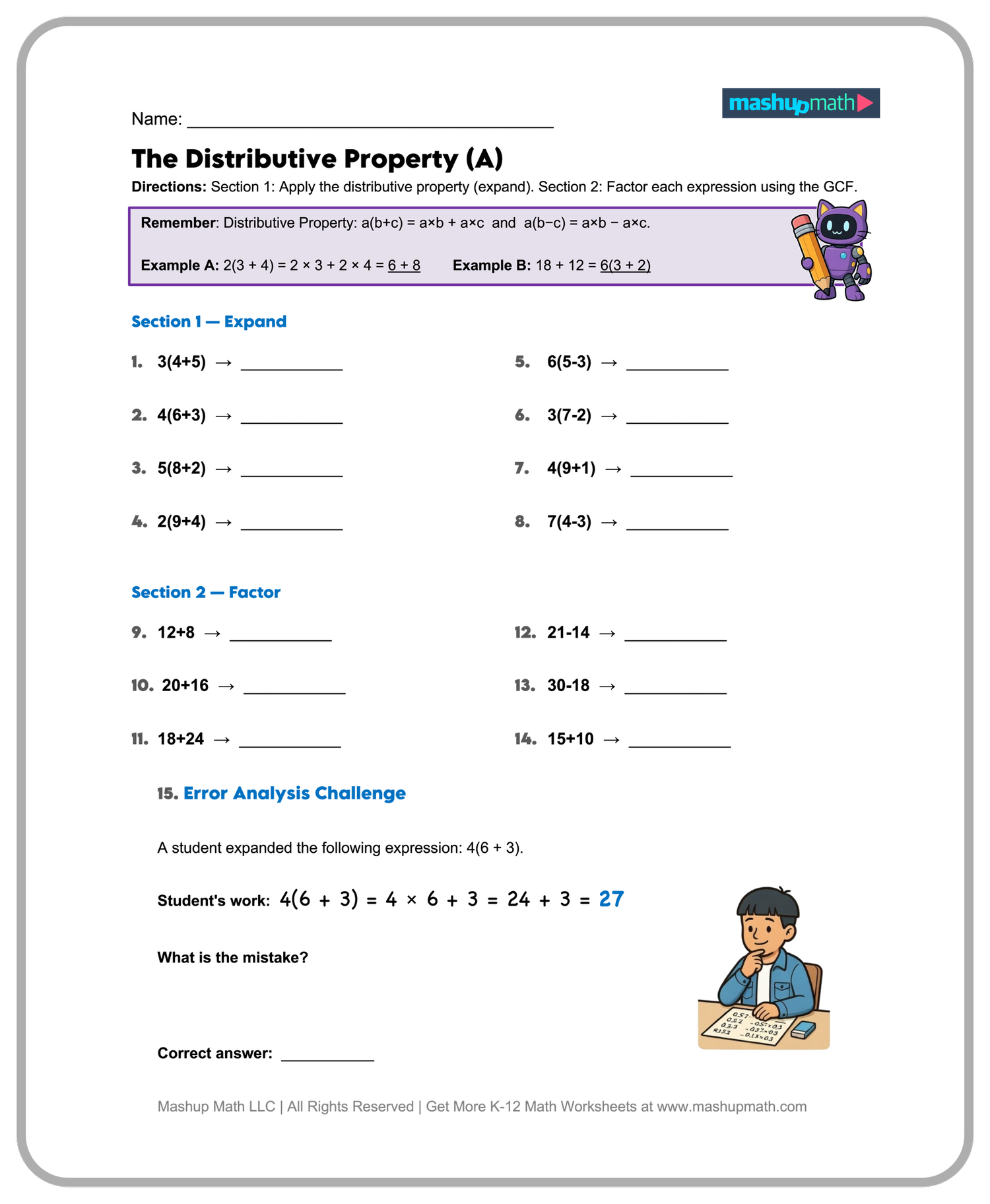 Study 6th Grade Math Worksheets Free 6th Grade Math Worksheets—Printable w/ Answers — Mashup Math
