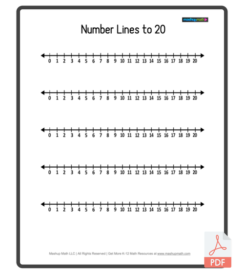 Free blank number lines all grade levels mashup math