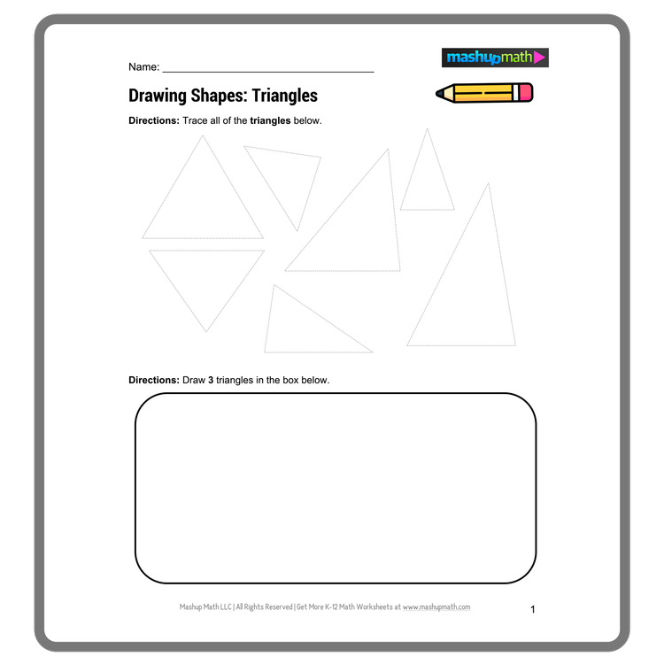 Free Shapes Worksheets—Printable — Mashup Math