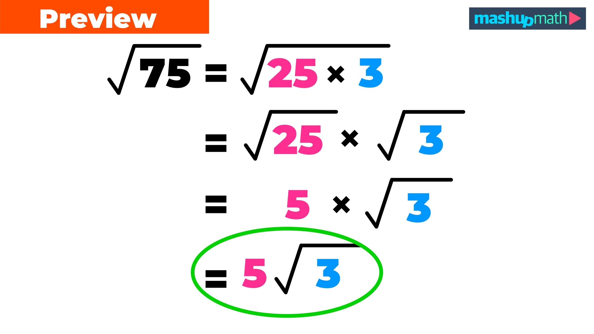 how-to-simplify-a-square-root-in-3-steps-mashup-math
