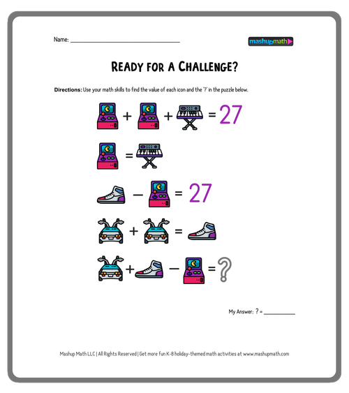 10 Free Maths Puzzles with Answers for Ages 12+ — Mashup Math