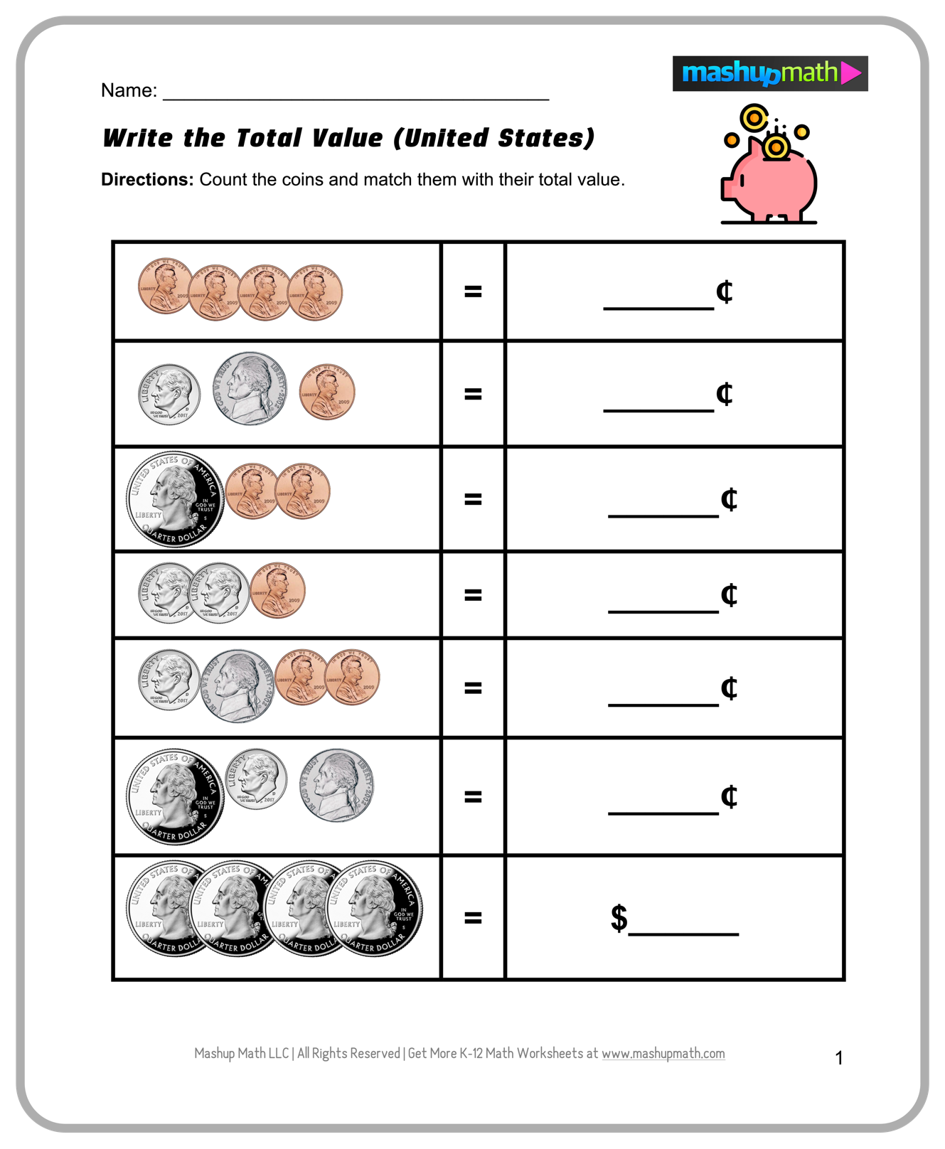 Free Kindergarten Math Worksheets—Printable — Mashup Math