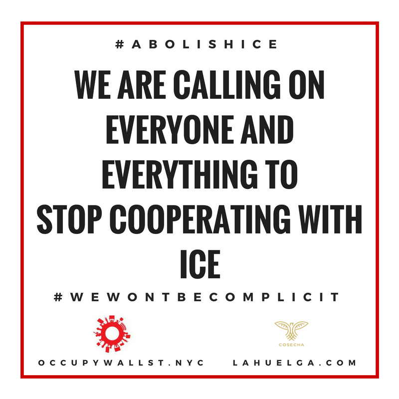 #WeWontBeComplicit with ICE’s deportation machine! 