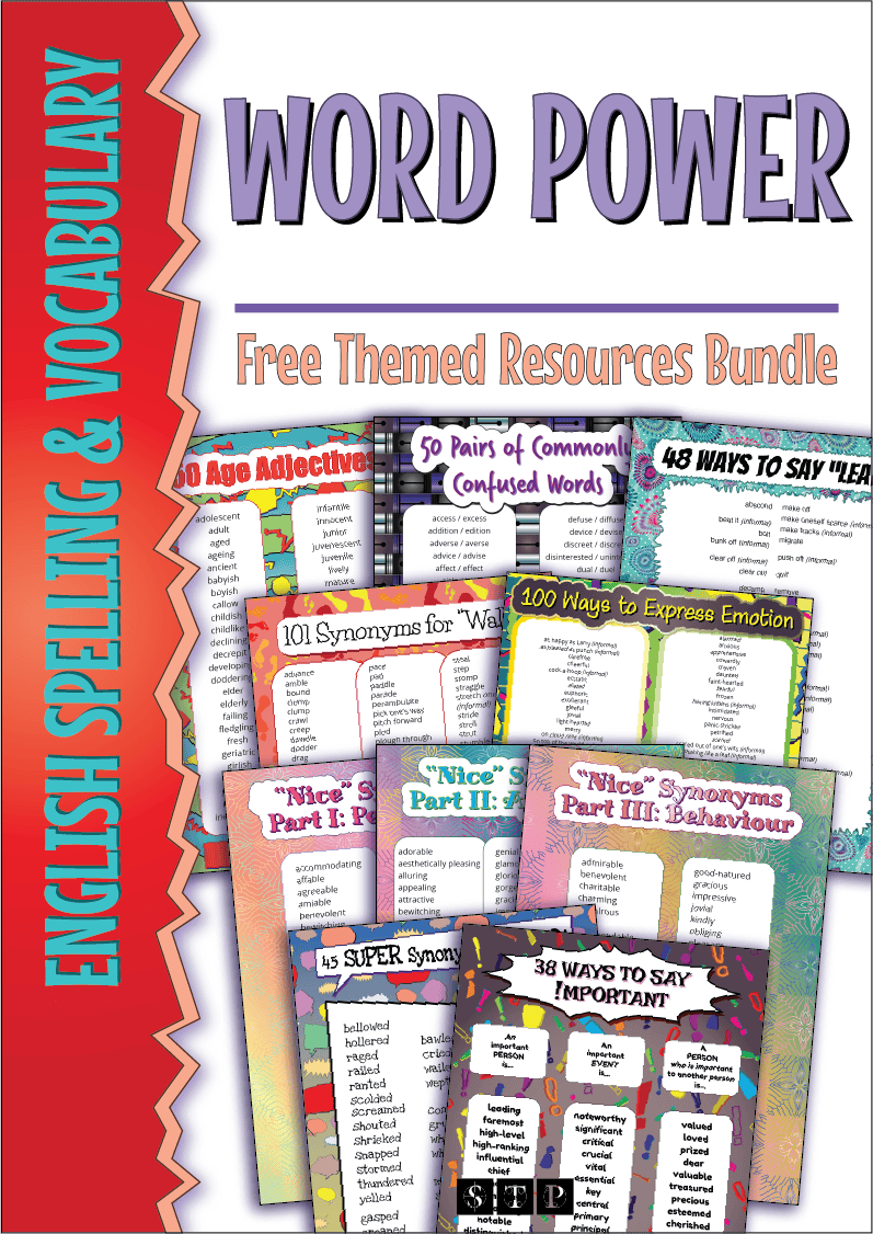 The cover of STP Books' free Word Power Resources Bundle.