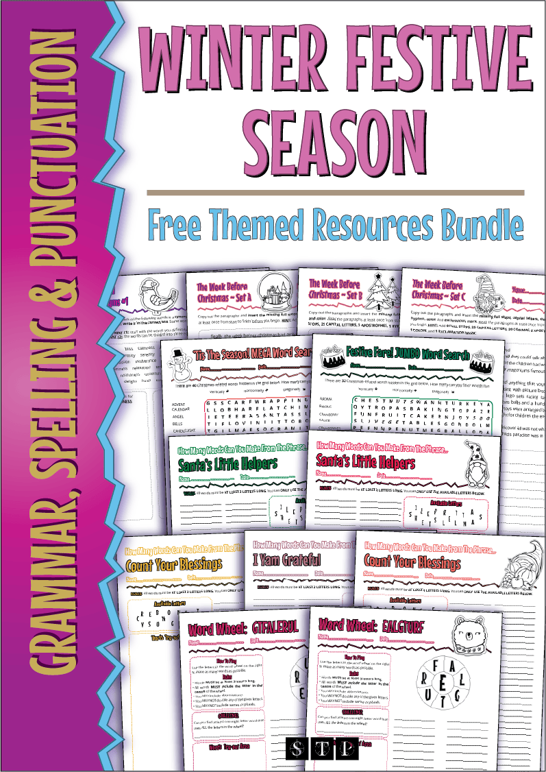 The cover of STP Books' free Winter Festive Season Resources Bundle.