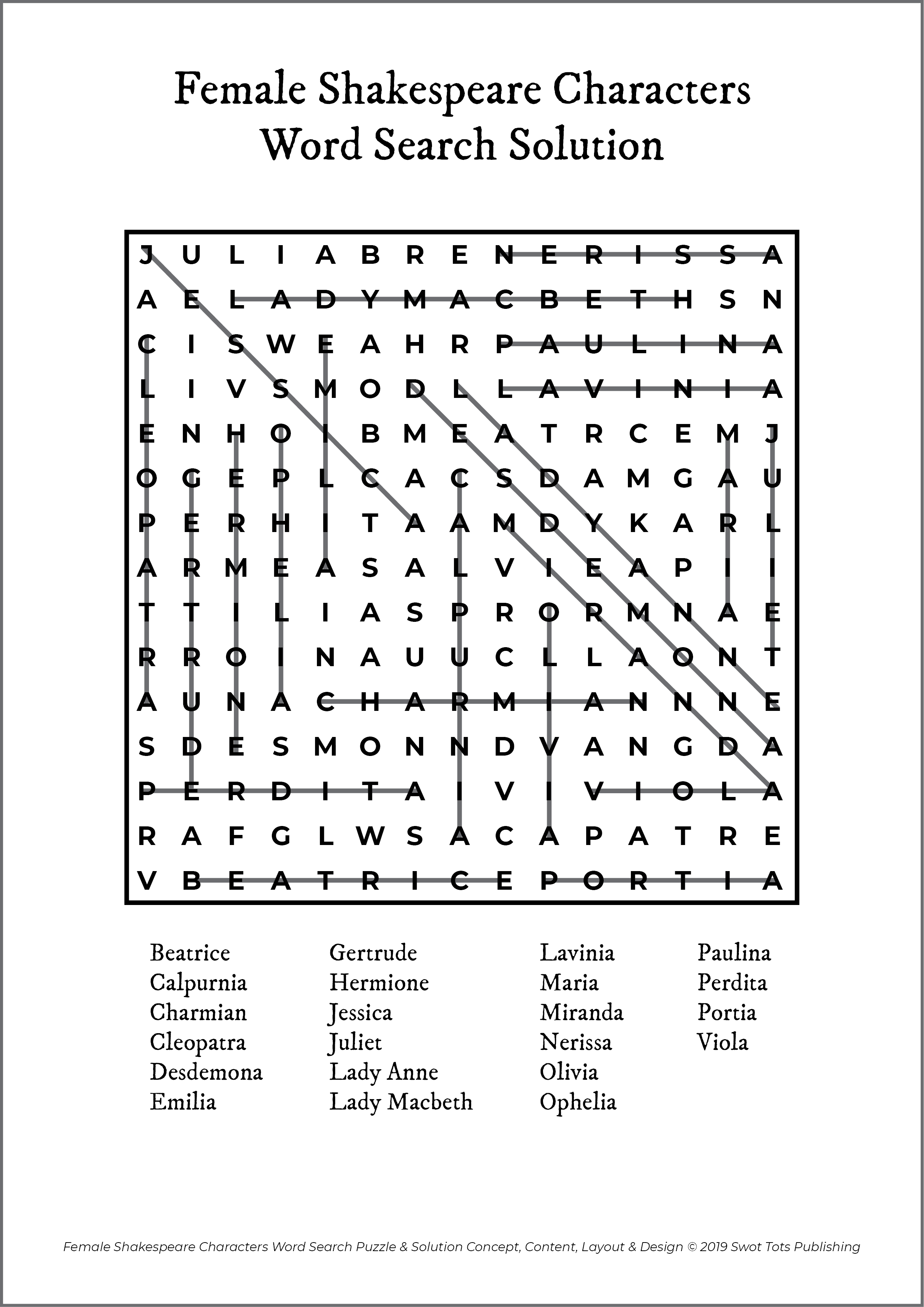 Free Shakespeare Female Characters Word Search Solution STP Books.png