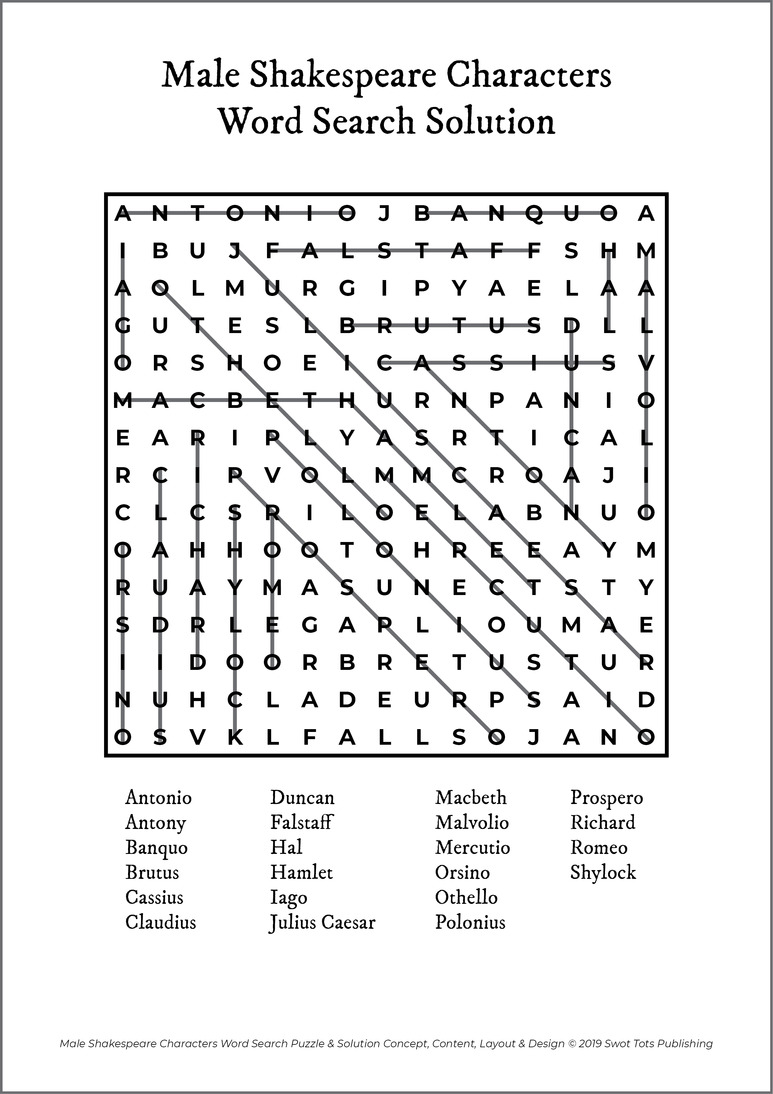 Free Shakespeare Male Characters Word Search Solution STP Books.png