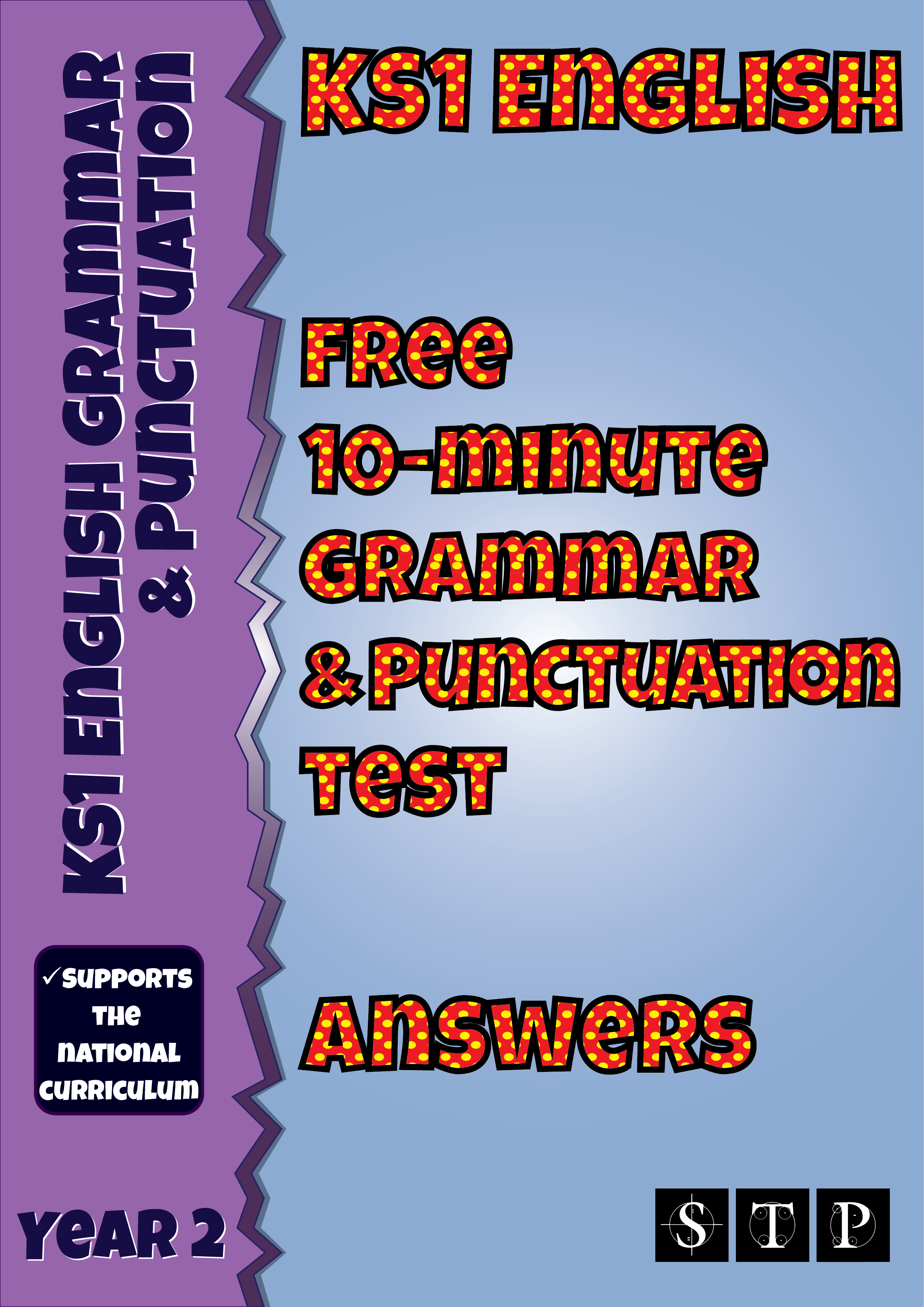 Free Grammar Punctuation Test KS1 10 Minutes Answers STP Books.png