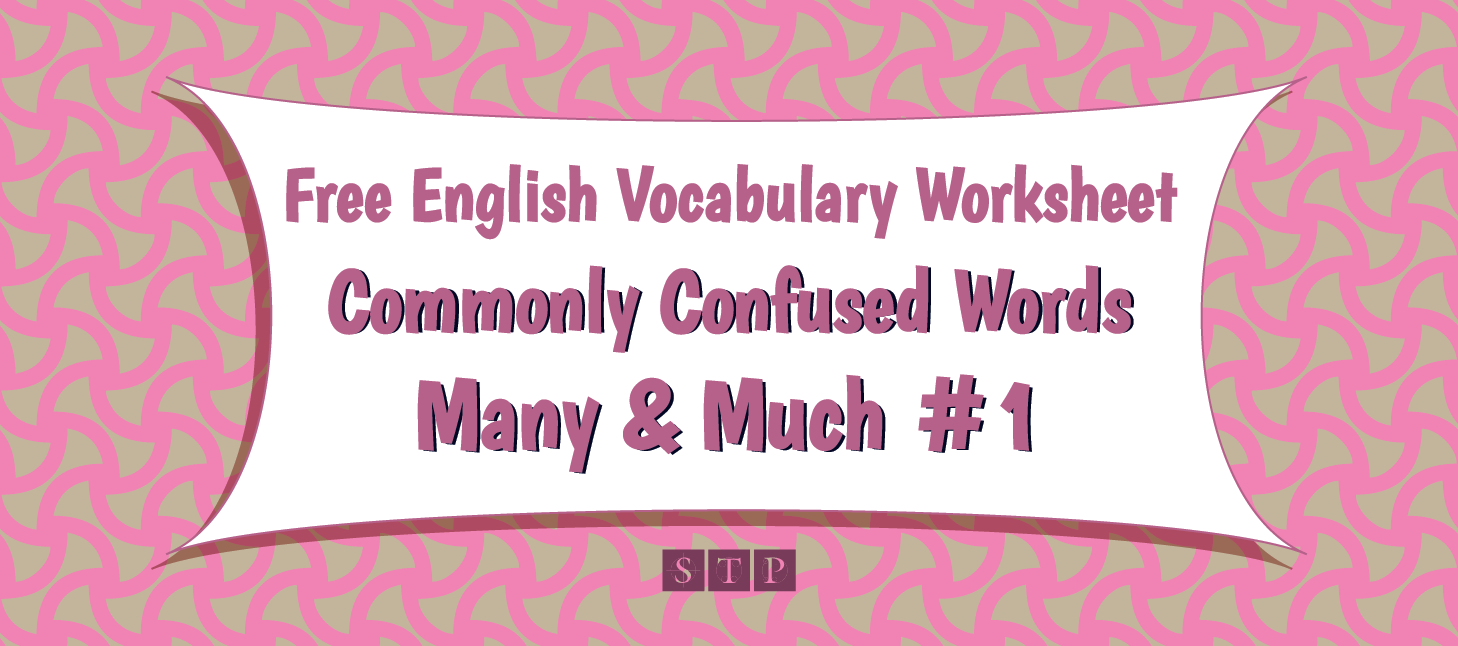 Free English Worksheet Vocabulary Many Much Exercise Answers 01 STP Books Preview.png