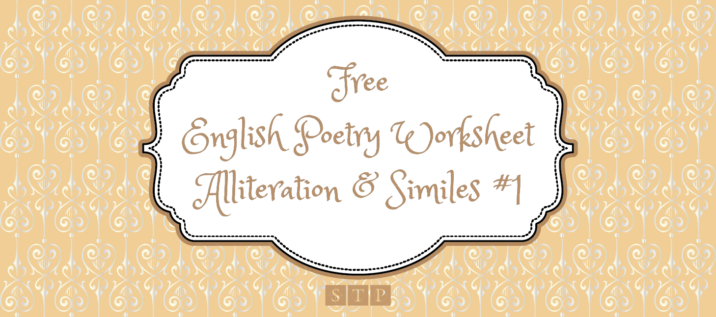 Free English Worksheet Poetry Alliteration Similes Figure of Speech Exercise 01 STP Books Preview.png
