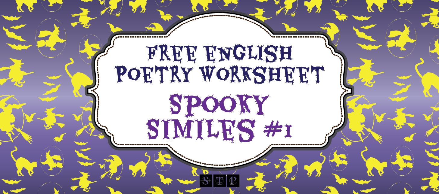 Free English Worksheet Poetry Similes Figure of Speech Halloween Exercise 01 STP Books Preview.png