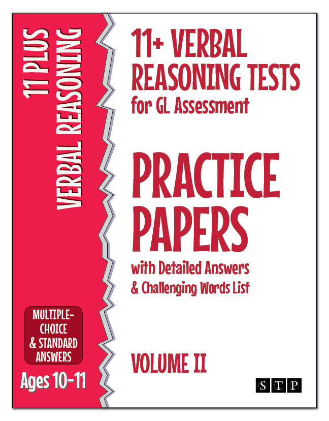 The book cover of '11 Plus Verbal Reasoning Tests GL Assessment Volume 2'.