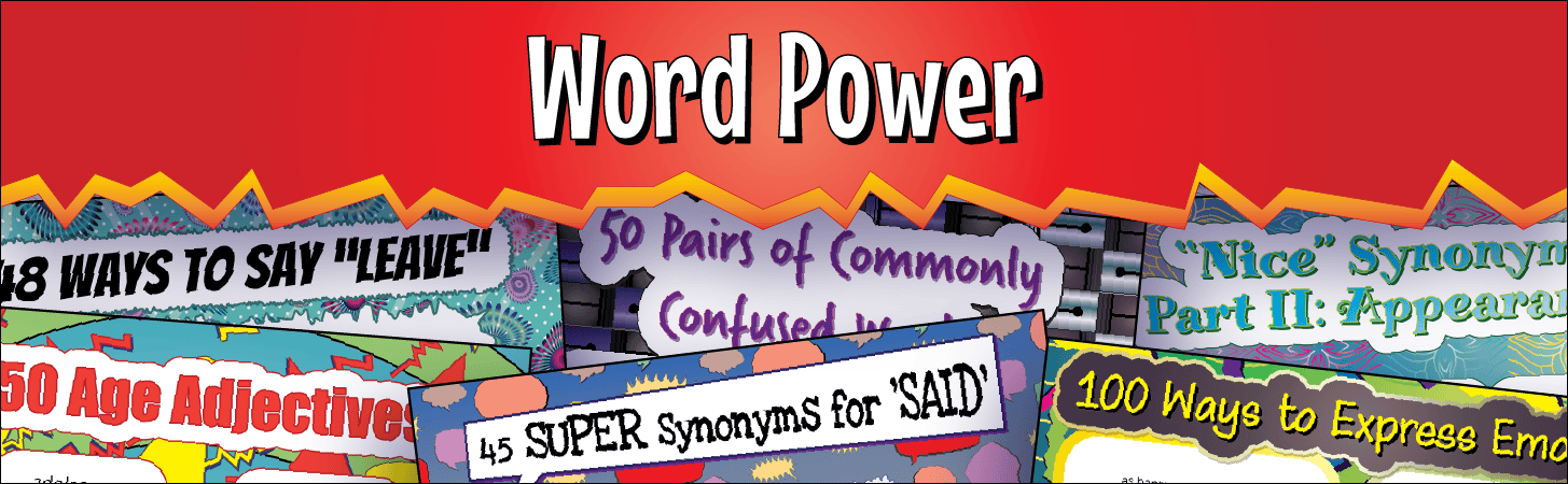 A banner marking the start of the Word Power-themed resources bundle.