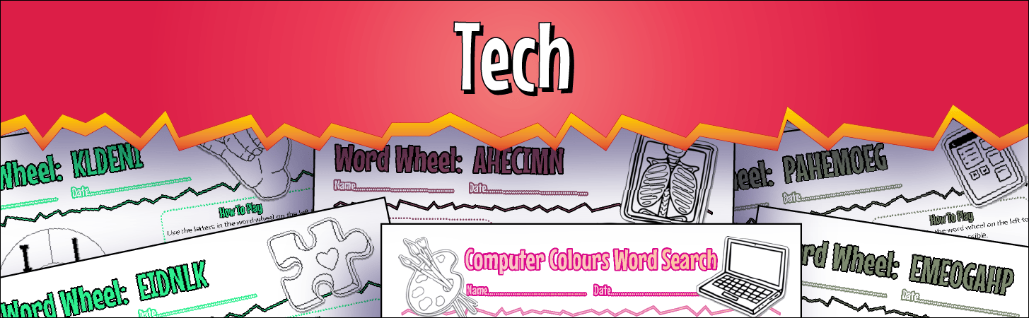 A banner marking the start of the Tech-themed resources bundle.