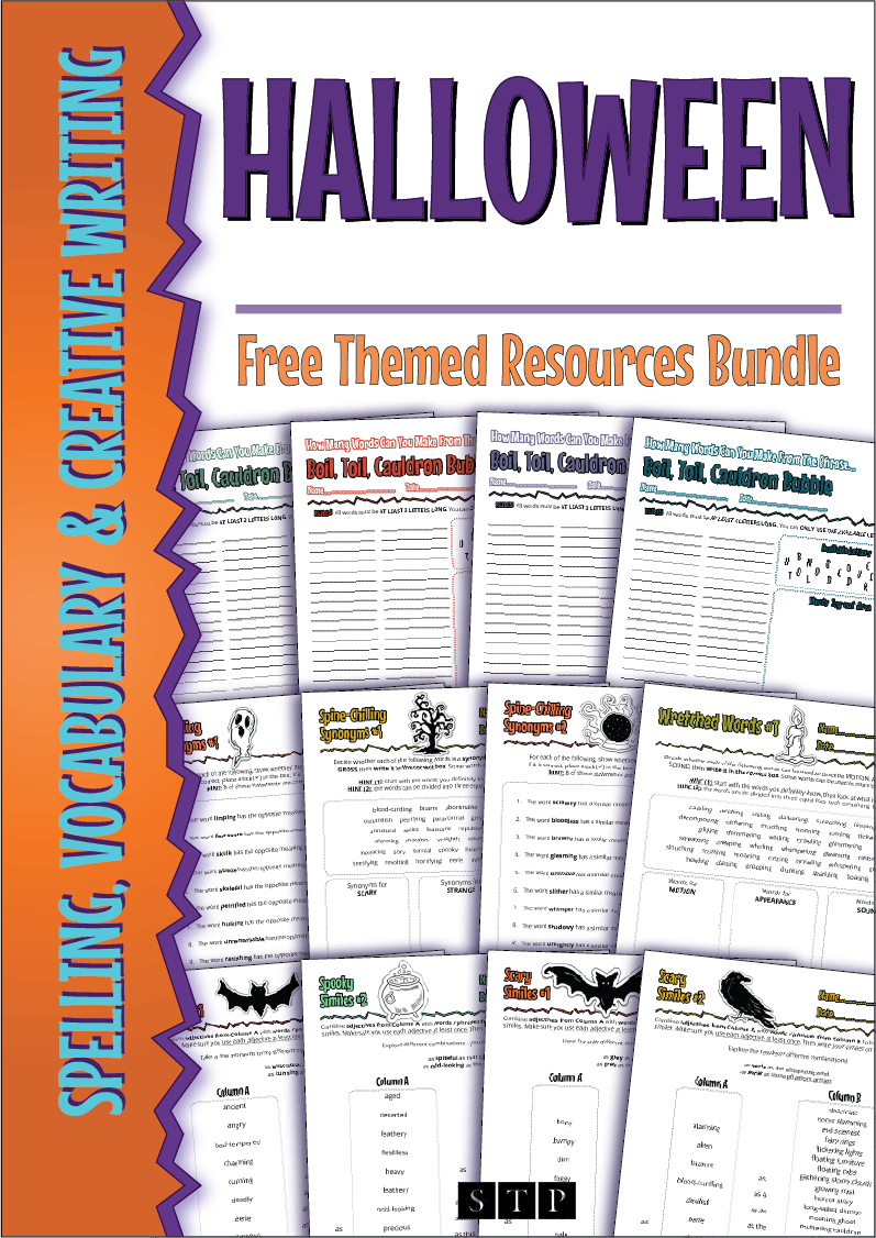 The cover of STP Books' free Halloween Resources Bundle.