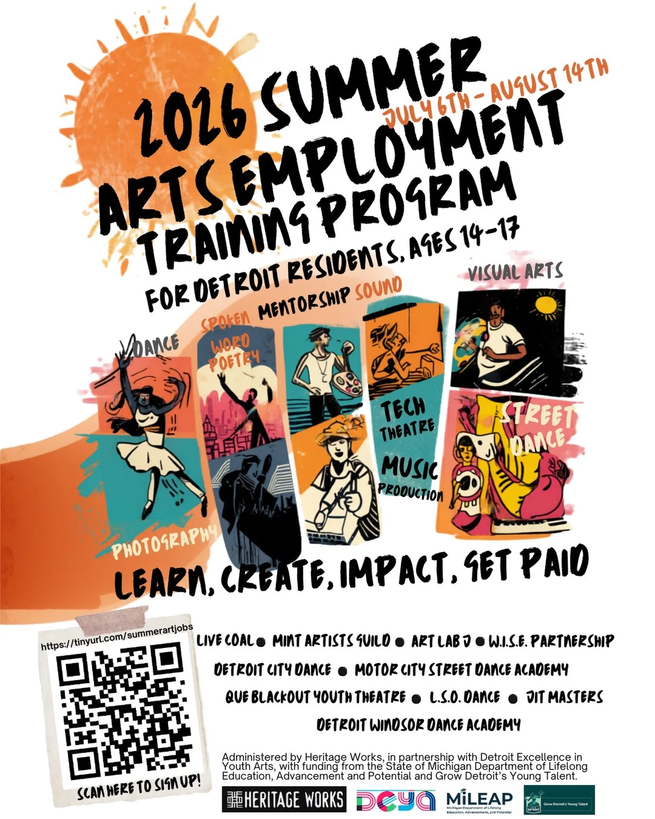 Are you a Detroit resident? Between the ages of 14-17? Want to be apart of the 2026 Summer Arts Employment Training Program? Well here's your chance! 

Sign up now to learn, create, impact and get paid!

#artlabj #detroit #thearts #summertraining #20