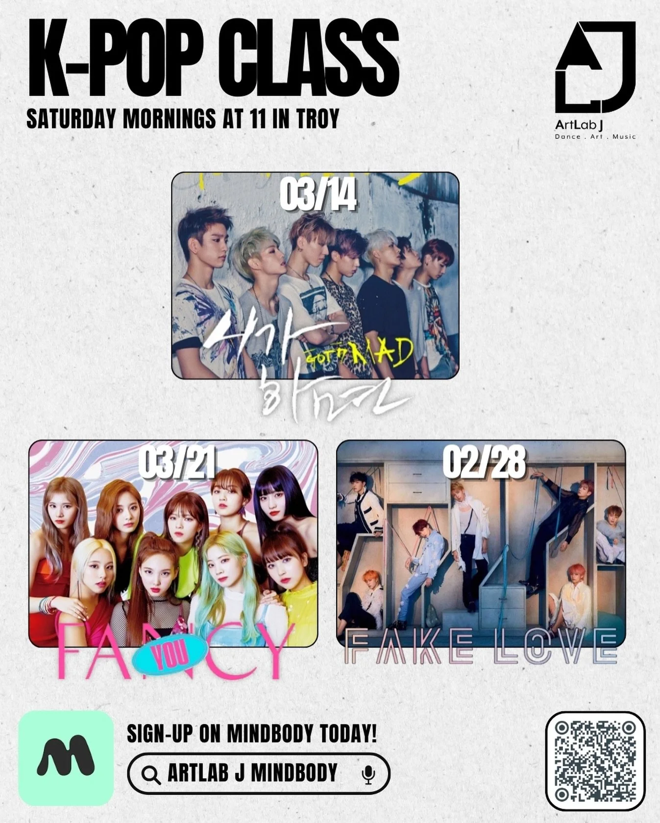 🔥 ArtLab J K-POP Troy Dance Classes! 🔥✨

Ready to dance like your favorite idols? Join our high-energy K-POP classes and learn the hottest choreography in a fun, supportive environment!

🎶 Open to all levels
💃 Build confidence &amp; make new frie